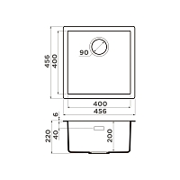 Мойка для кухни Omoikiri Yamakawa 45T-U/I BL черный 4993302