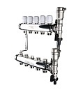 Коллекторный блок Valtec 1" x 3/4", "евроконус" с термостатическими клапанами на 10 контуров