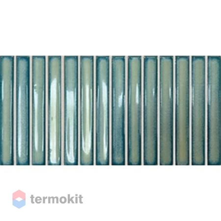 Керамическая плитка DNA Tiles Osaka Bars Green настенная 12,5х25