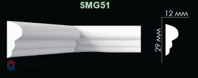 Молдинг Artpole гладкий SMG51