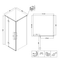 Душевой уголок Niagara Nova 1950x900x900 хром NG-6631-34