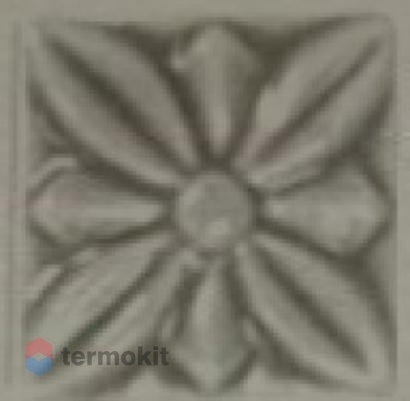 Керамическая плитка Adex Studio ADST4059 Taco Relieve Flor № 1 Graystone вставка 3x3