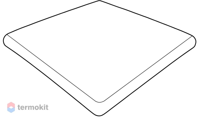 Ступень Gres de Aragon Petra Anti-Slip Round. Gris угловая 33x33
