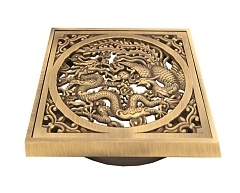 Насадка с рамкой и дизайн-решеткой &quot;Дракон&quot; Bronze de Luxe Viega 21986
