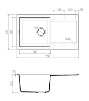 Мойка для кухни Omoikiri Sakaime 78-BL 4993111