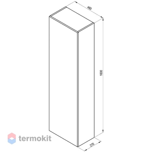 Шкаф-колонна Ravak Formy 46 подвесной орех X000001262
