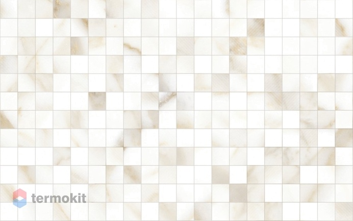 Керамическая плитка Global Tile Calacatta Gold 10100001118 белая мозаика настенная 25x40