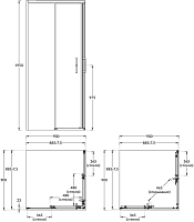 Душевой уголок Kerama Marazzi Vetro 1950x900x900 хром VE.90.SSD.CR