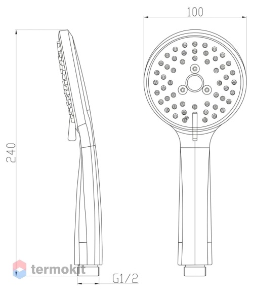 Ручной душ BelBagno NOVA BB-D1C4