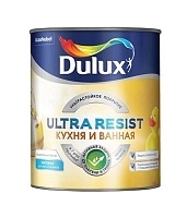 Dulux Ultra Resist матовая, Краска для кухни и ванной латексная, база BW 1л