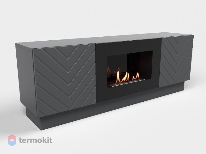 Тумба с биокамином Firelight BFP/P-1400V графит