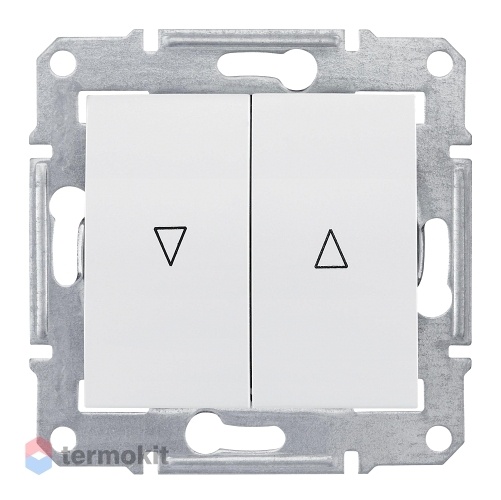 Выключатель для жалюзи с электрической блокировкой Schneider Electric Sedna Шнайдер Электрик Седна Белый SDN1300121
