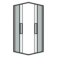 Душевой уголок Grossman Cosmo 1950x800x800 черный матовый 300.K33.02.8080.21.00