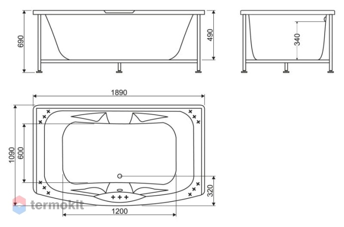 Фронтальная панель для ванны BelBagno BB105-190-SCR