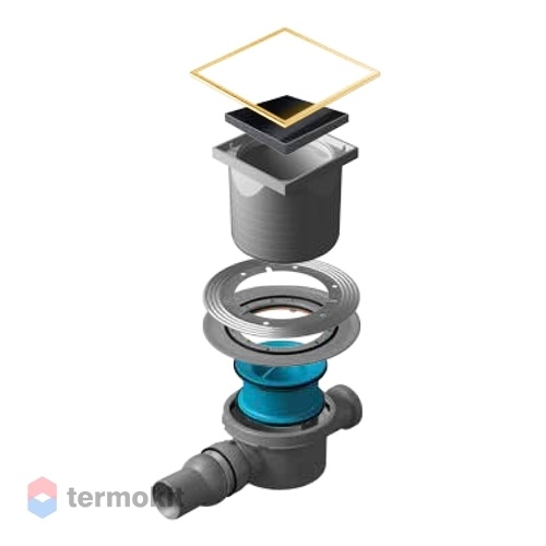 Сливной трап Pestan Confluo Standard Black Glass 2 Gold 13000153