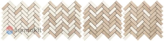 Керамическая плитка Ragno Terracruda R06A Mosaico Degrade Sabbia/Luce мозаика 33.2х128.8