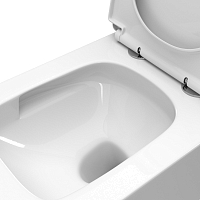 Унитаз подвесной BelBagno DUE-TOR безободковый, с системой смыва "Торнадо", с сиденьем soft close BB5171CH-TOR/SC