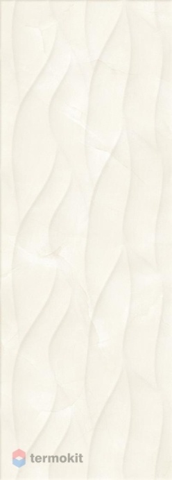 Керамическая плитка Eurotile Ceramica Marbelia 663 рельеф волна настенная 29,5x89,5