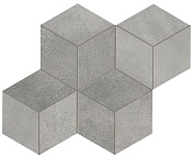 Керамогранит Atlas Concorde Blaze A0UL Aluminium Mosaico Esagono Lapp мозаика 30х35
