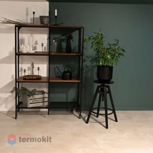 Кварцвиниловая плитка Vinilam Ceramo Stone Glue 2,5 мм Бетон Белый 71615