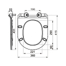 Сиденье для унитаза BelBagno Piano, дюропласт, soft close, металическое крепление BB2111SC