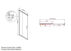 Душевой уголок Vincea Garda 1900х1100х800 никель брашированный VSS-1G8011CLBN