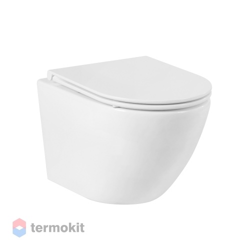Унитаз подвесной BelBagno SFERA-R с сиденьем микролифт BB046CHR/BB870SC