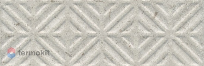 Керамическая плитка Kerama Marazzi Карму 11209R/4 Бордюр серый светлый матовый обрезной 9,6х30