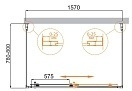 Душевой уголок Cezares Molveno 1950х1570х800 хром MOLVENO-AH-12-160/80-C-Cr-IV