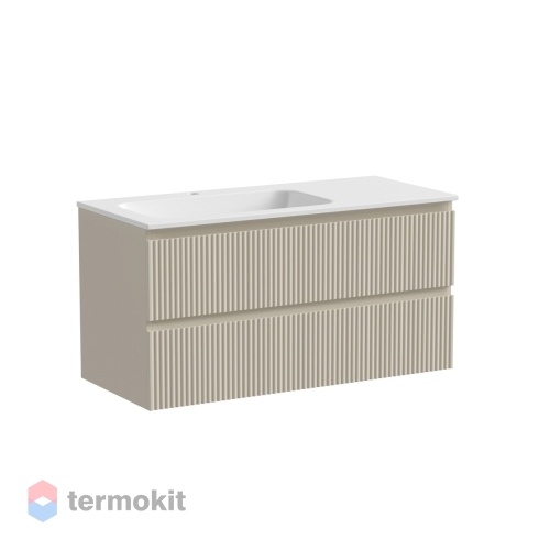 Тумба под раковину SANCOS SNOB R 100 подвесная beige soft SNR100LCE