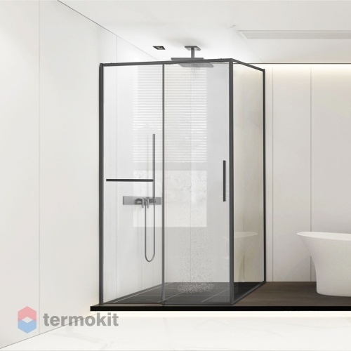 Душевой уголок Vincea Slim Soft 2000x1100x900 вороненая сталь VSR-1SS9011CLGM