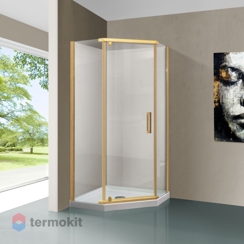 Душевой уголок Vincea Stresa 1950x1000x1000 золото брашированное VSP-1S100CLG