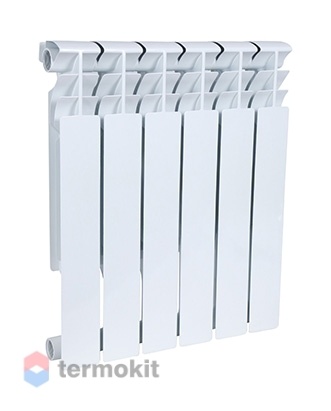 БиМеталлический радиатор Rommer Plus BM 500 \ 06 секций \ с боковым подключением