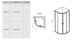 Душевой уголок Ravak Blix BLCP4 1900x900x900 сатин 3B270U00Z1