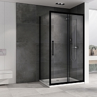 Душевой уголок ABBER Schwarzer Diamant 1950x1200x700 черный AG30120BH-S70B