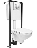Комплект с инсталляцией Cersanit Delfi S-SET-DEL/Black/TPL/Cg-w