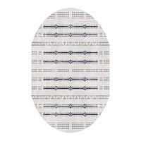 Ковёр Kitroom Флурлюкс (Сизаль) 140x200 овальный серый 51420