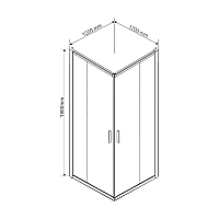 Душевой уголок Vincea Garda 1900x1200x1200 (стекло шиншилла) хром VSS-1G1212CH