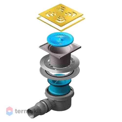 Сливной трап Pestan Confluo Standard Square 1 Gold 13000136