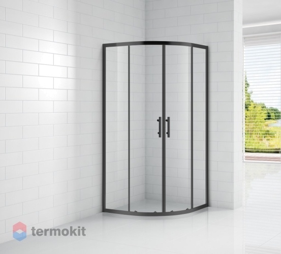 Душевой уголок CEZARES ECO-O-R-2-90-C-NERO 1900х900х900 Хром
