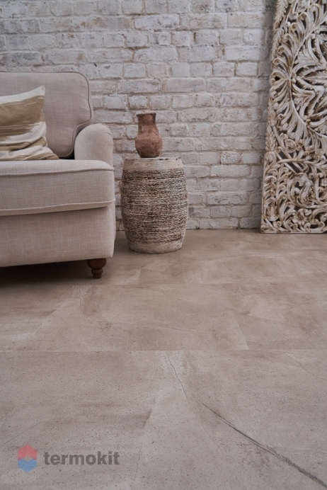 Кварцвиниловая плитка Vinilam Ceramo Stone 6 мм Бетонная Смесь 61603