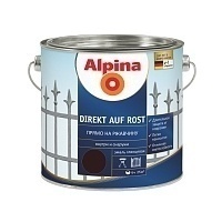 Эмаль по металлу Alpina Direkt Auf Rost Прямо на ржавчину RAL8017 Шоколадный, 0,75 л