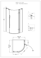 Душевой уголок Grossman Style 1900x900x900 хром GR-5090