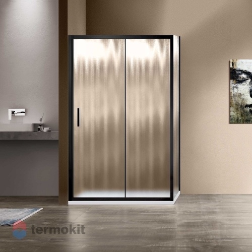 Душевой уголок Vincea Garda 1900х1200х900 (стекло шиншилла) черный VSR-1G9012CHB