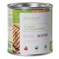 GNature 277 Terrassen und Gartenmöbelöl Масло для террас и садовой мебели бесцветное 0,375 л