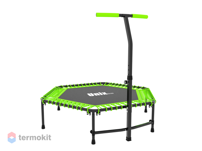 Батут UNIX line FITNESS 4.3 ft 130 cm зеленый TR130FITG