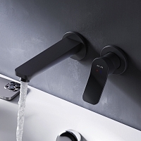 Встраиваемый смеситель для раковины AM.PM X-Joy черный F85A72622 УЦЕНЕННЫЙ