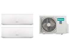 Мульти сплит-система Hisense на 2 комнаты (25+35 кв.м.) серия Smart DC inverter R32
