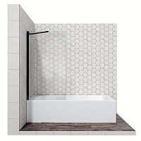 Душевая шторка на ванну Ambassador Bath Screens 700x1400 черный 16041206