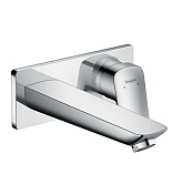 Встраиваемый смеситель для раковины Hansgrohe Logis настенный, излив 195 мм 71220000 (Внешняя часть)